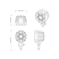 LED svetlá na jazdu (9cm) (2 X 14 W) (G3, G3L (okrem modelov X mr)
